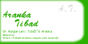 aranka tibad business card